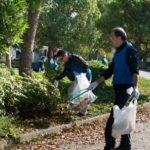 台風の爪痕残す浪速公園の清掃を実施～関西遊商