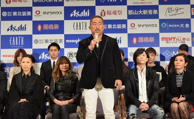 記者会見で福島への思いとイベントに対する意気込みを語る角田さん。