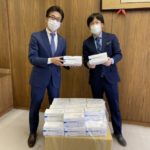 キング観光、桑名市役所へマスク5,000枚を寄贈