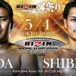 SANKYO、5/4「RIZIN男祭り」参戦の上田幹雄選手に協賛
